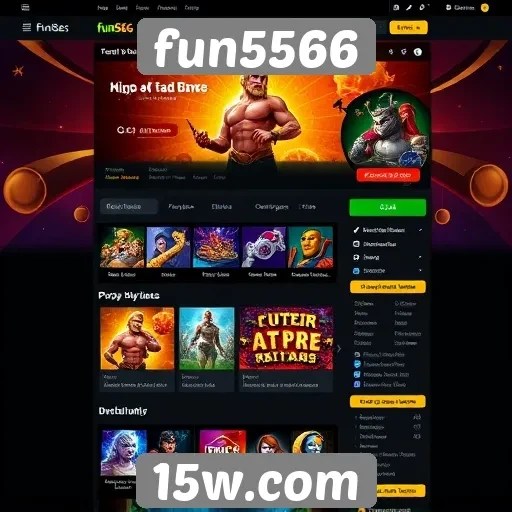 Análise da interface do usuário do site fun5566